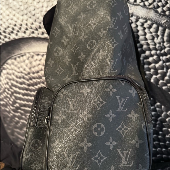 Gray Monogram Backpack large - Picture 6 of 10